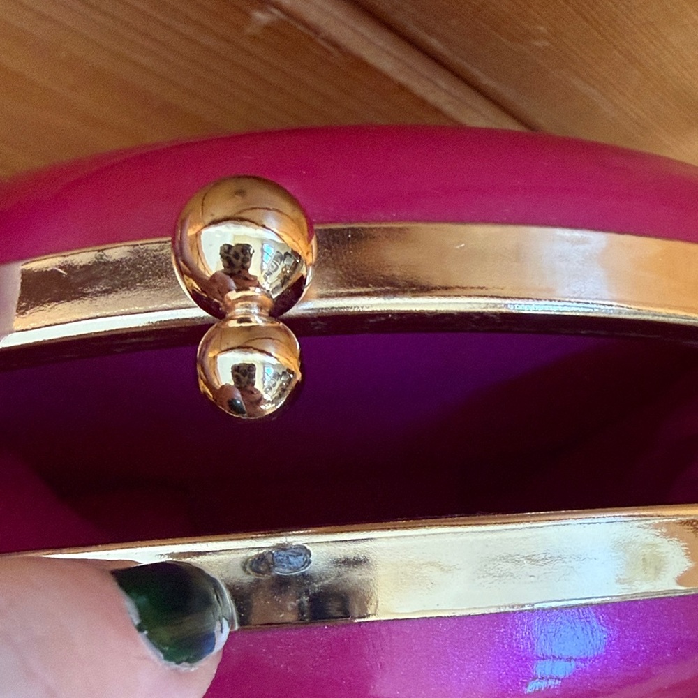 Pink Round Clutch Bag - Picture 6 of 9